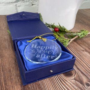 NEW Engraved Crystal Ornament | in gift box | Wedding